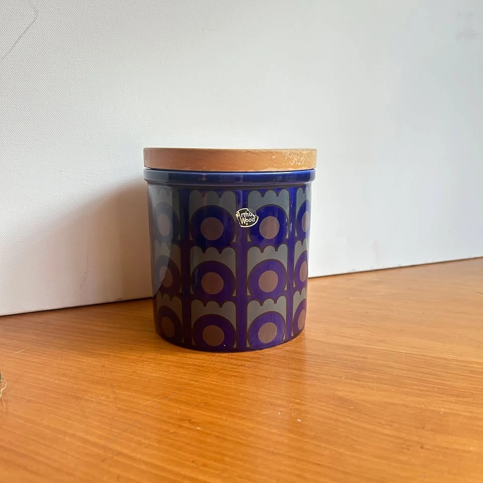 Vintage Arthur Wood pottery honey jam pot with lid - photo 3