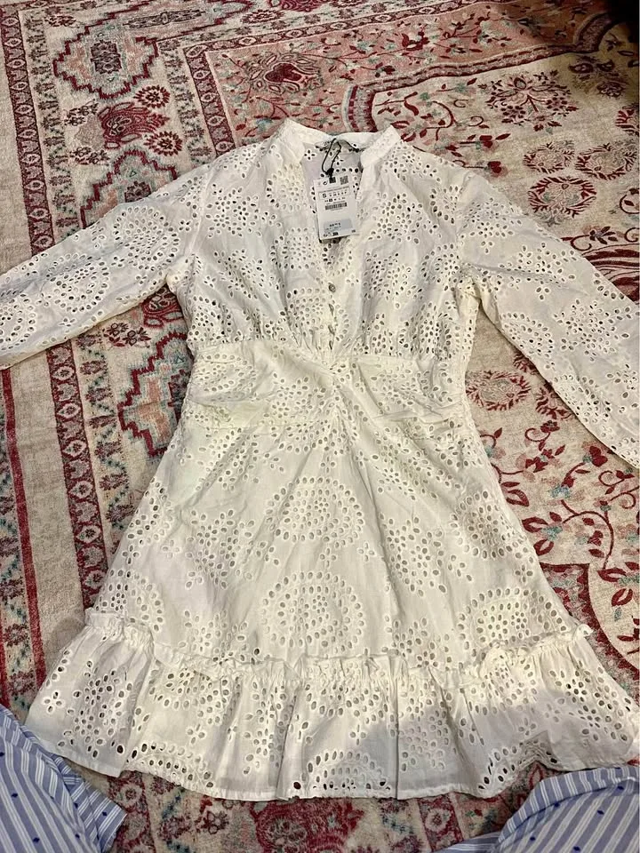 Zara white dress thumbnail