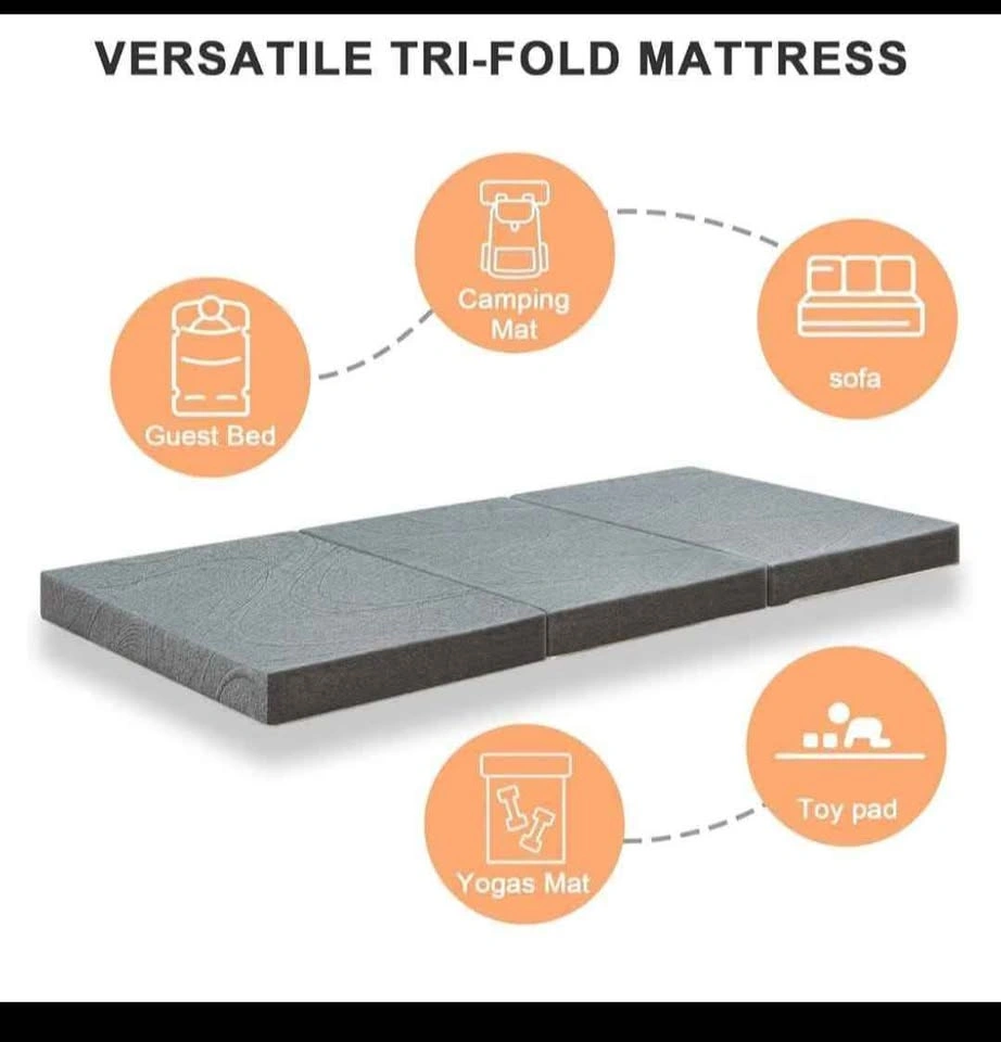 Brand New 4" Tri-Fold Small Twin Mattress (25x75) - photo 3
