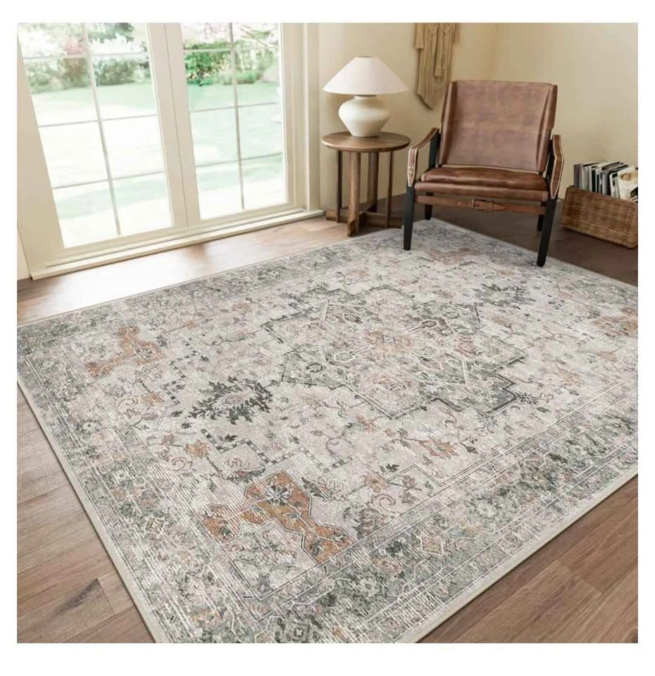 Distressed Medallion Area Rug - photo 4