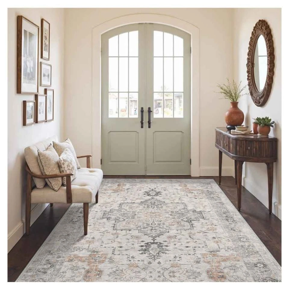 Distressed Medallion Area Rug - photo 5