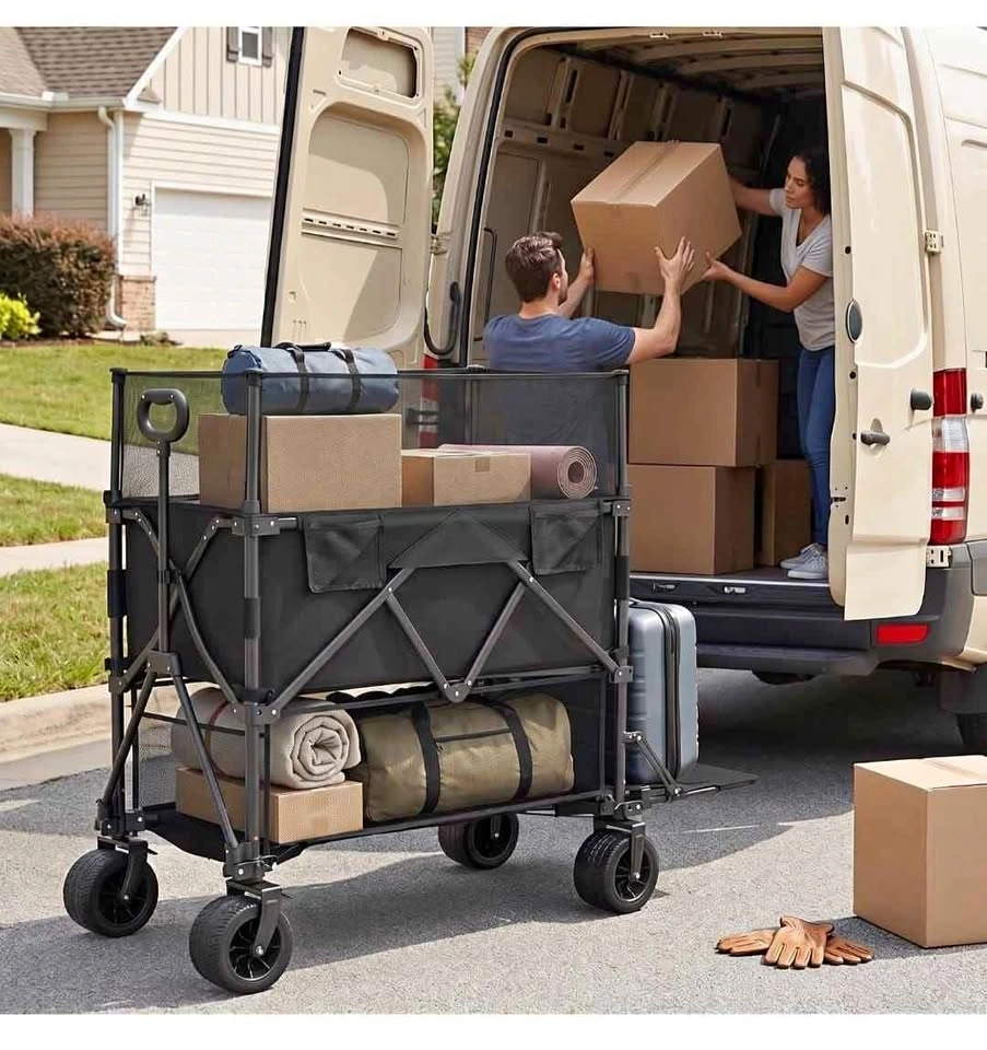 Extra Large Double Decker Folding Utility Wagon