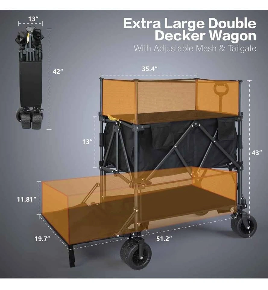 Extra Large Double Decker Folding Utility Wagon - photo 4