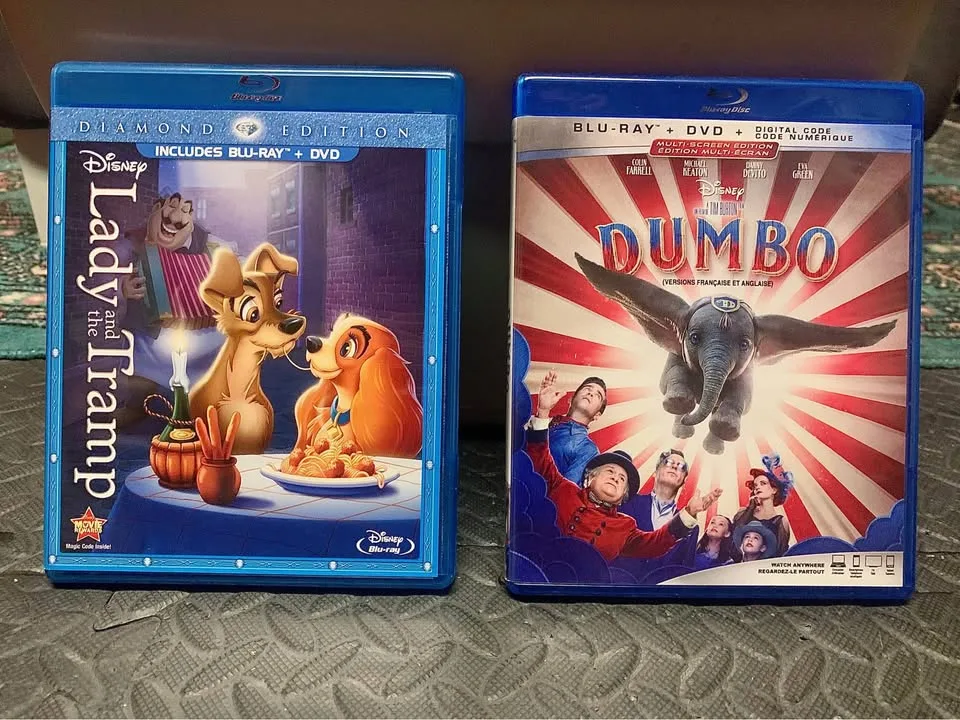 Disney Blu ray movies - Lady & the tramp // Dumbo image indicator(2)