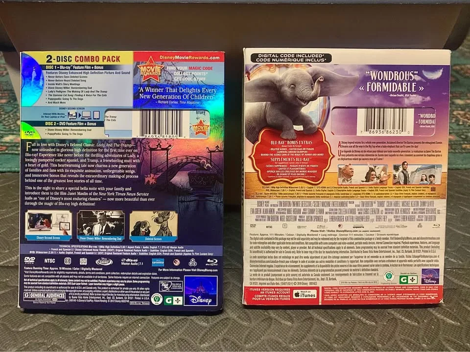 Disney Blu ray movies - Lady & the tramp // Dumbo image indicator(3)