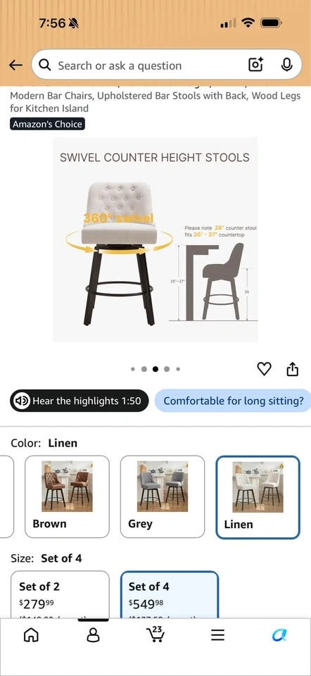 Counter stool 3 of them - photo 3