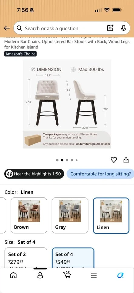 Counter stool 3 of them - photo 4