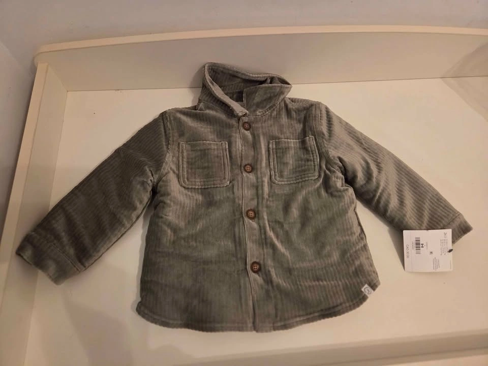 Little Planet by Carter's Ribbed Velour Jacket - Size 2T