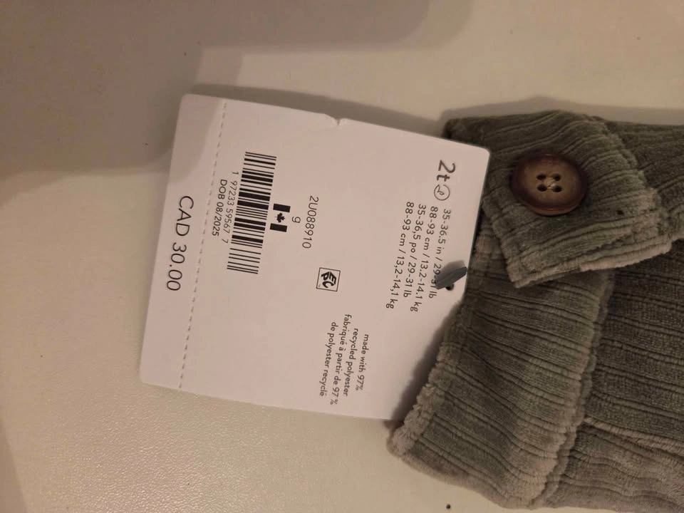 Little Planet by Carter's Ribbed Velour Jacket - Size 2T - photo 4