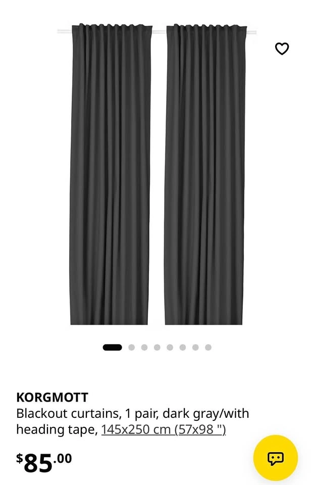 4 panel floor to ceiling blackout curtains