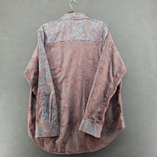 Robert Graham Shirt Mens XL Brown Turquoise Jacquard Paisley - photo 2