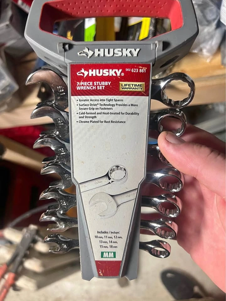 Husky 7-Piece Stubby Wrench Set - Metric