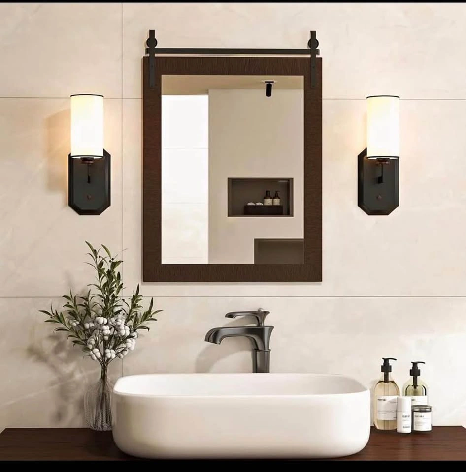 Rustic Barn Door Wall Mirror