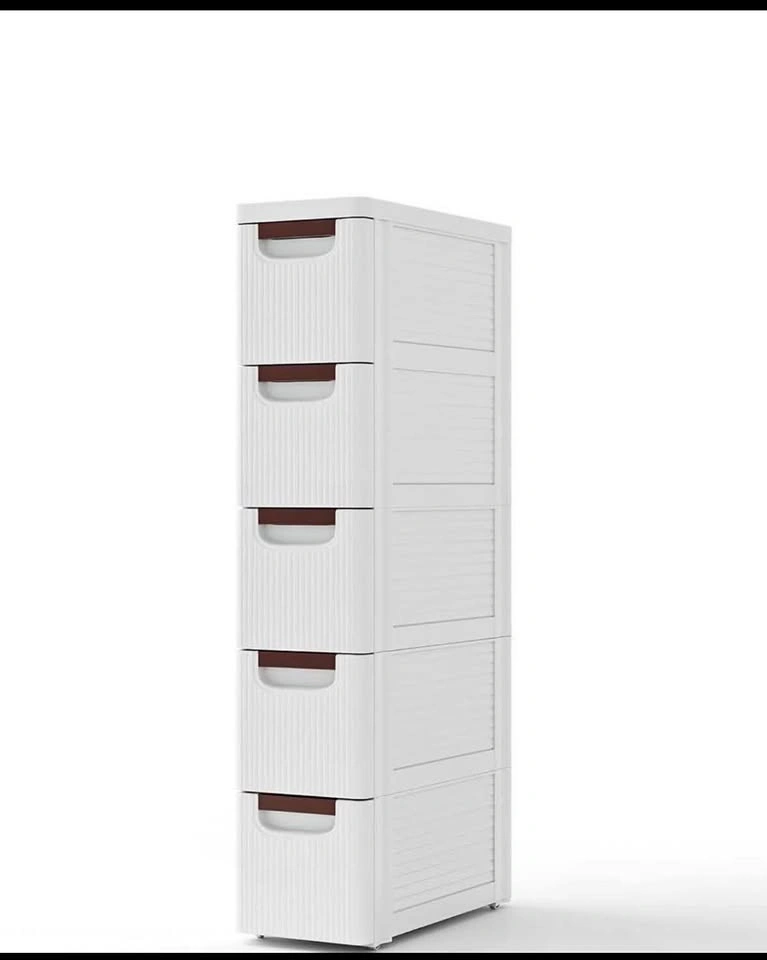 White 5-Drawer Plastic Storage Cabinet Organizer Tower