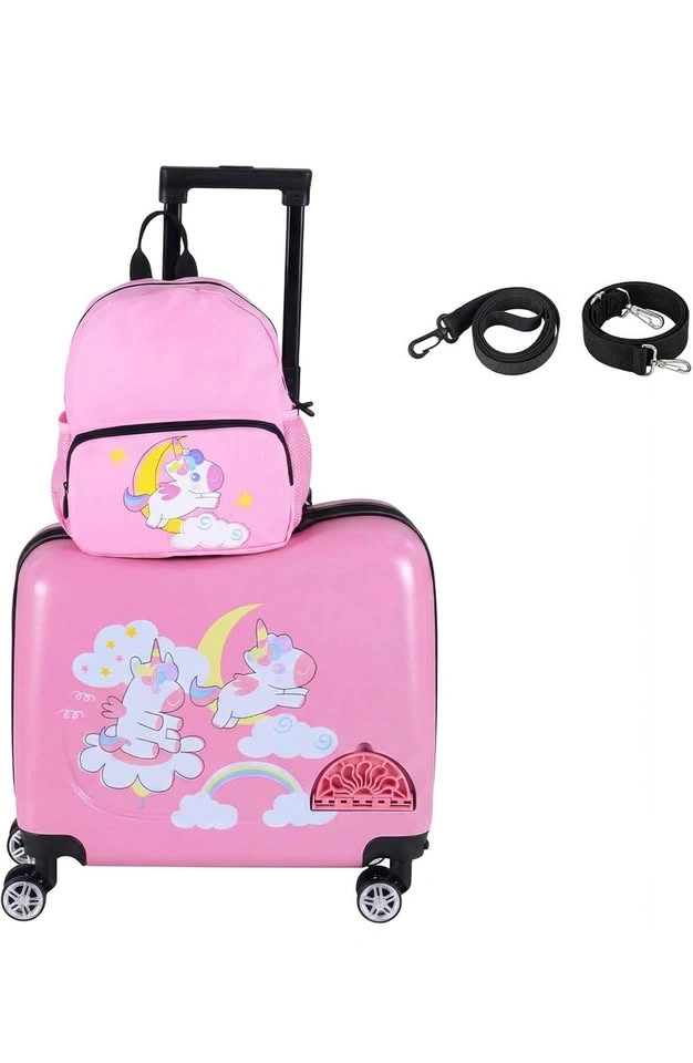 2-Piece Kids Unicorn Ride-On Suitcase and Backpack Set - photo 3