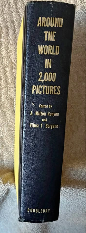 Vintage 1956 Travel Book: Around the World in 2,000 Pictures