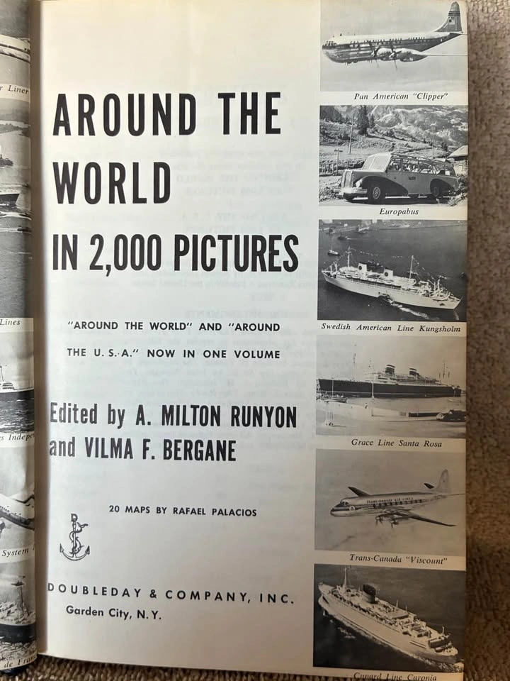 Vintage 1956 Travel Book: Around the World in 2,000 Pictures - photo 2
