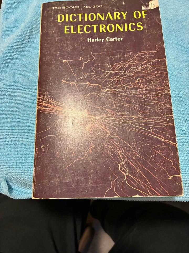 Vintage 1970s Dictionary of Electronics Book - Harley Carter