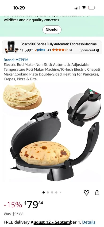Brand new 10inch Roti Maker by StarBlue with Roti Warmer