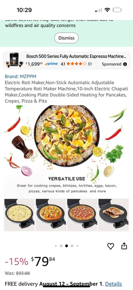 Brand new 10inch Roti Maker by StarBlue with Roti Warmer - photo 4