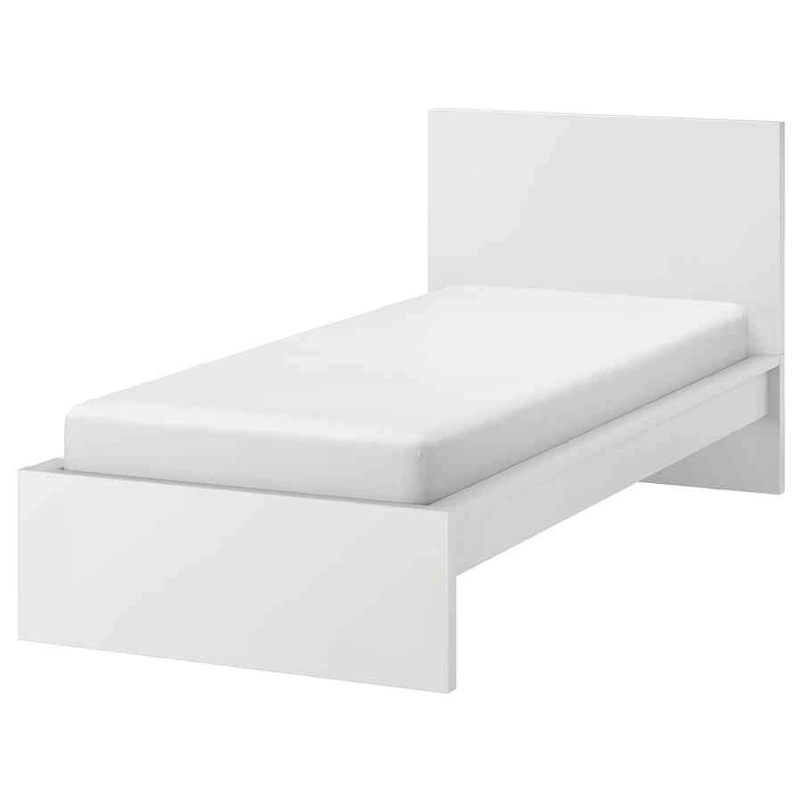Bed frame, high, white, Twin