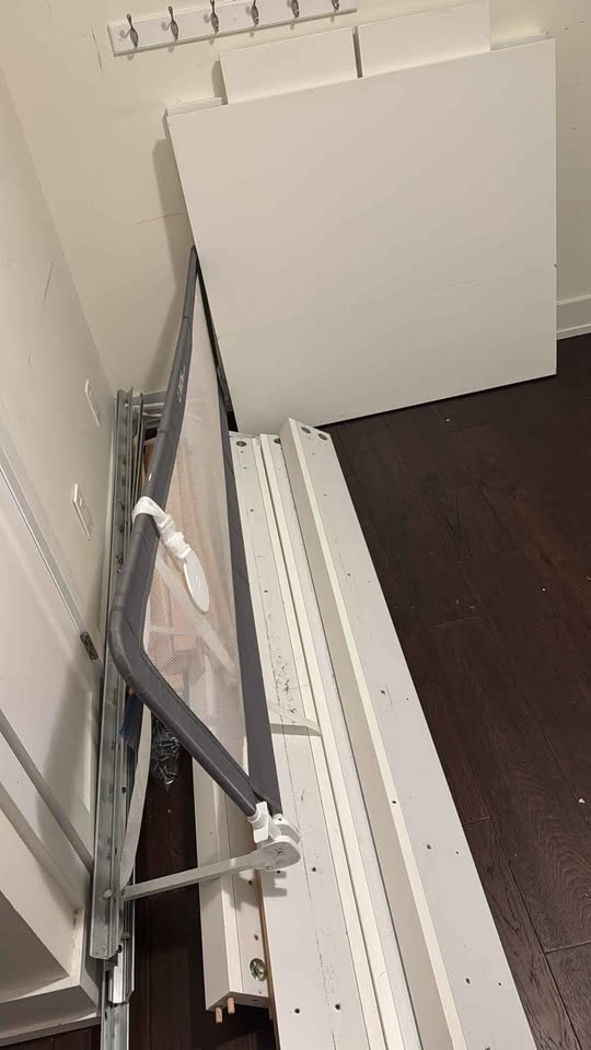 Bed frame, high, white, Twin - photo 3