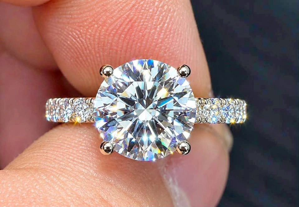 14K Yellow Gold 3.45ct Lab Diamond Ring — Size 6.5