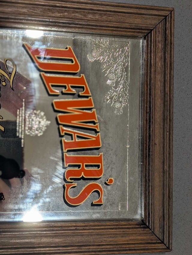 Vintage Dewar's Whisky Mirror Pub Sign - photo 5