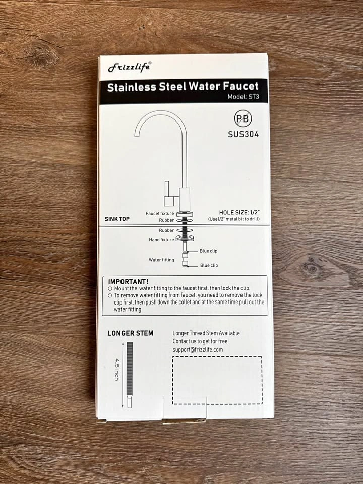 Frizzlife ST3 Stainless Steel Water Faucet