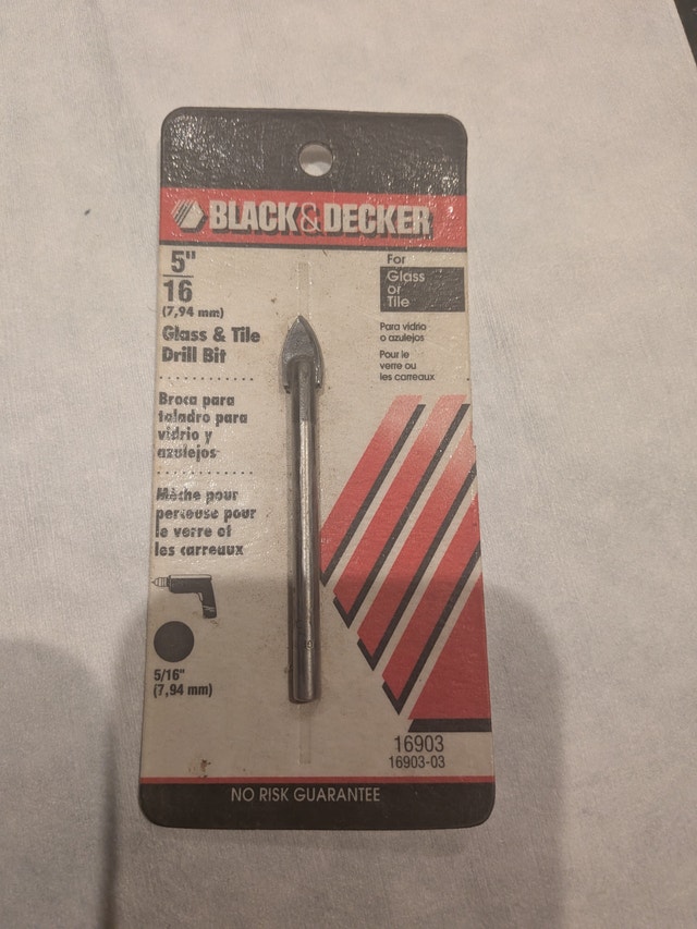 Black & Decker 5/16" Glass & Tile Drill Bit