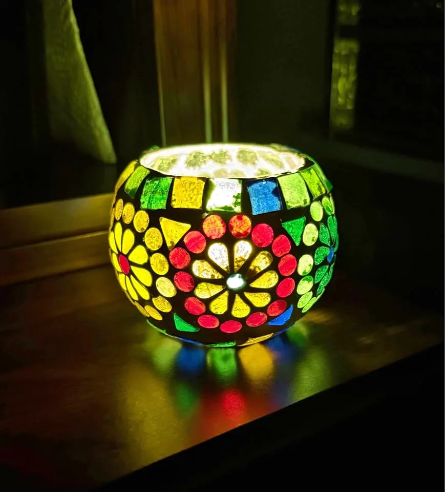 Mosaic Multicolored Tea light holder thumbnail
