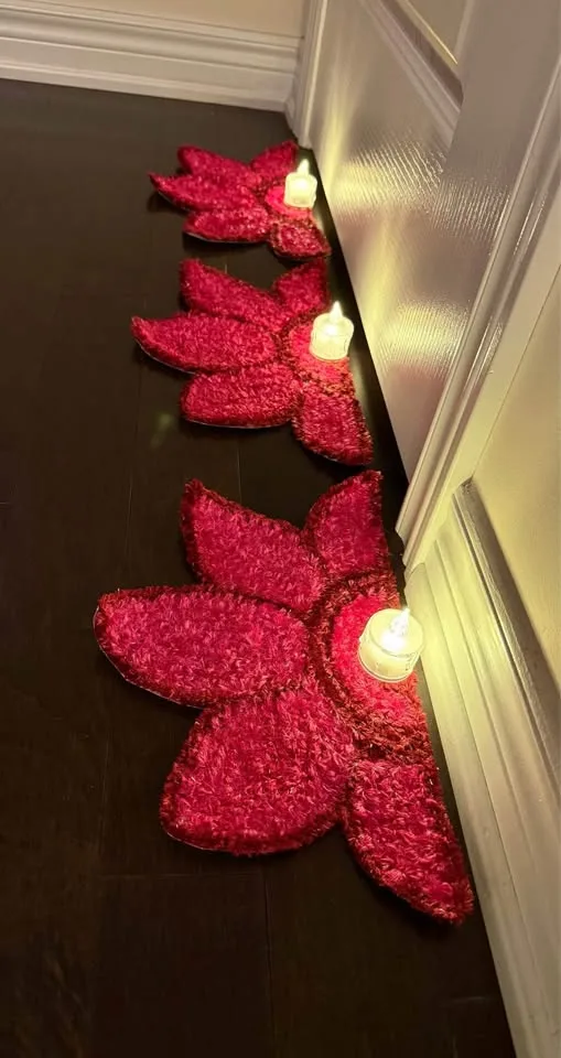Half Flower Mats for Stairs, Entrance, Hallway image indicator(2)