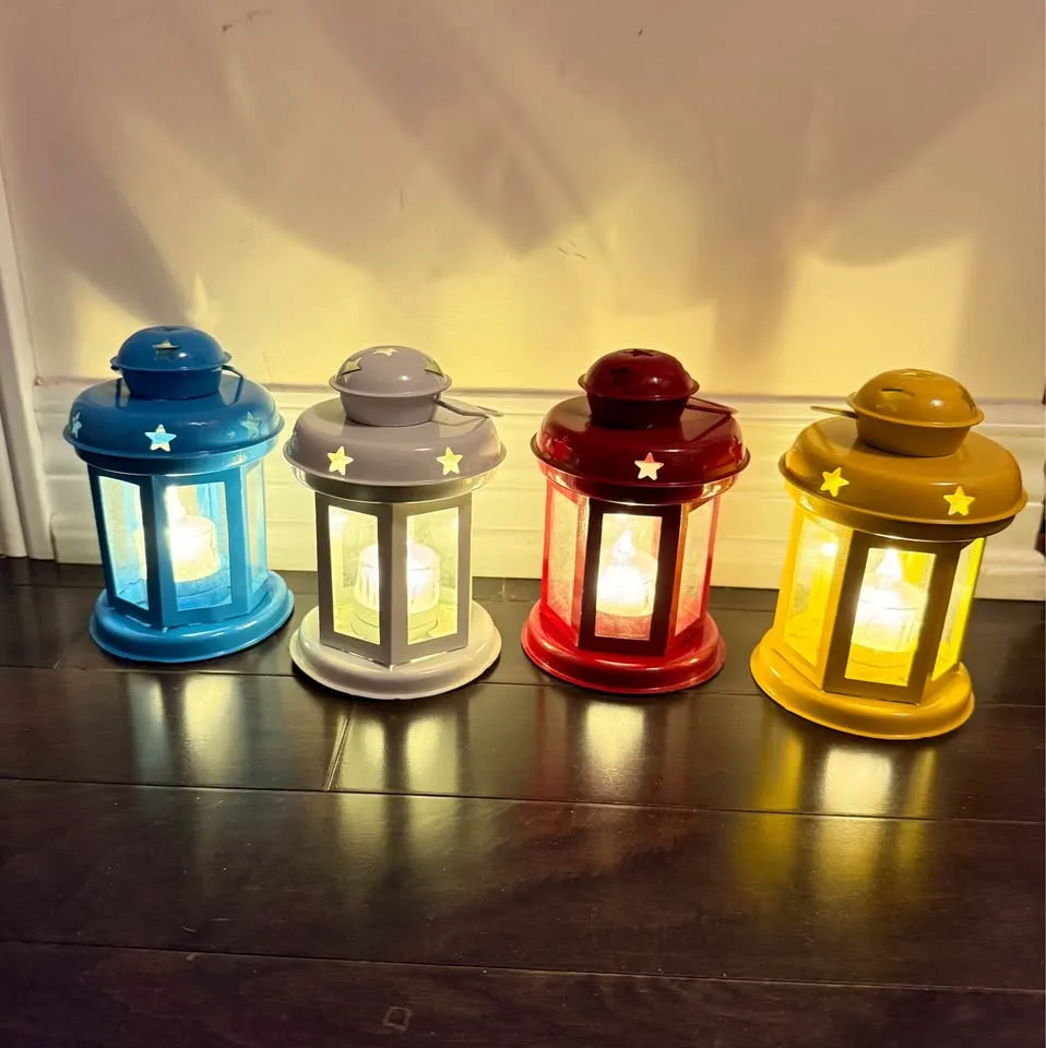 Set of 4 Colorful Lanterns image indicator(4)