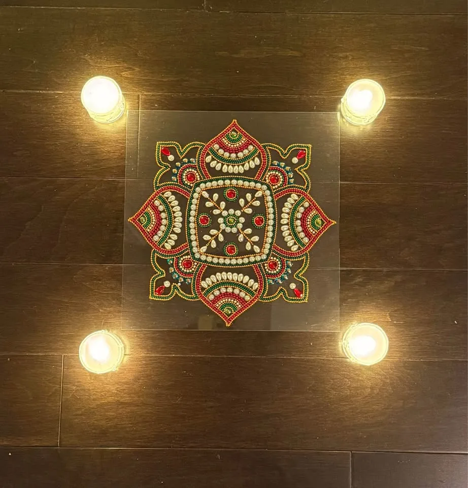 Handmade Beaded Acrylic Rangoli image indicator(2)