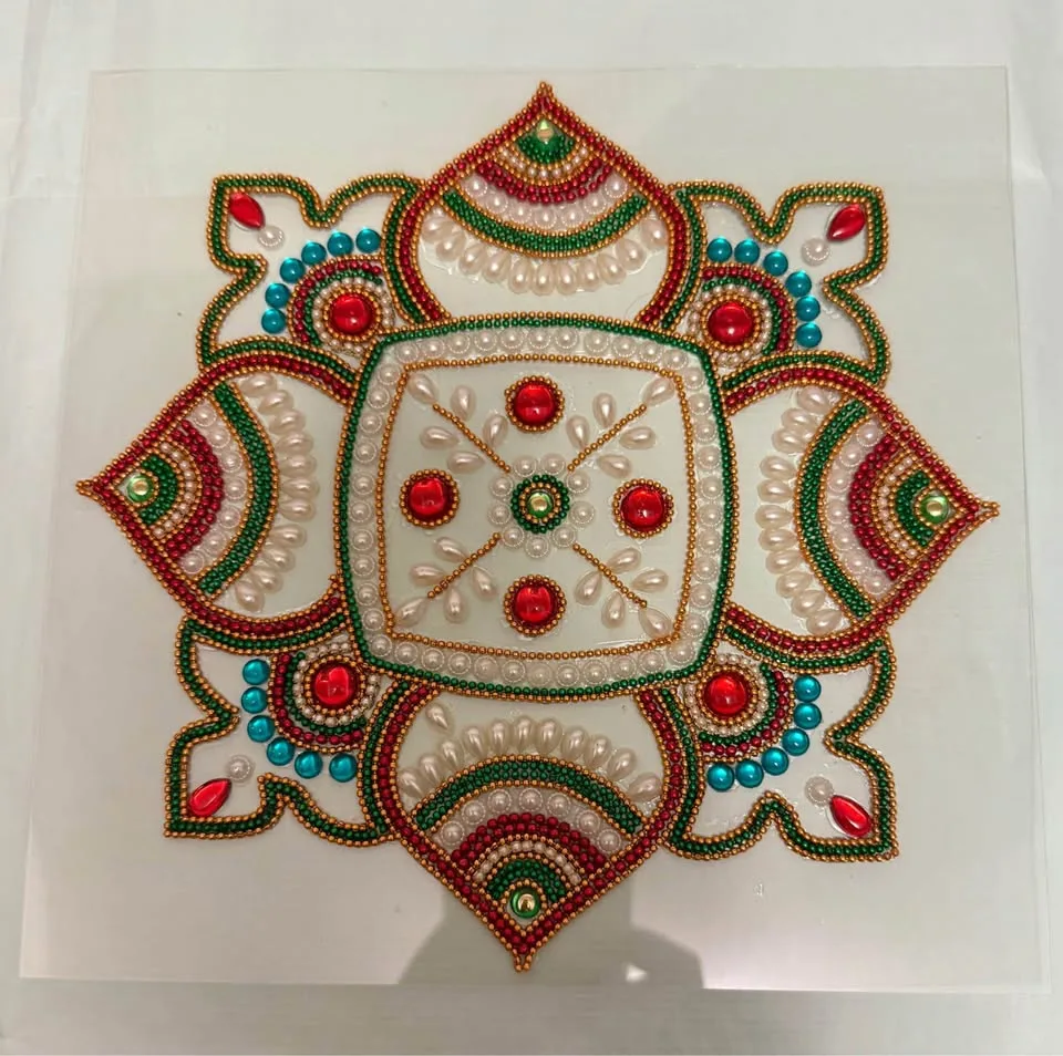 Handmade Beaded Acrylic Rangoli image indicator(3)