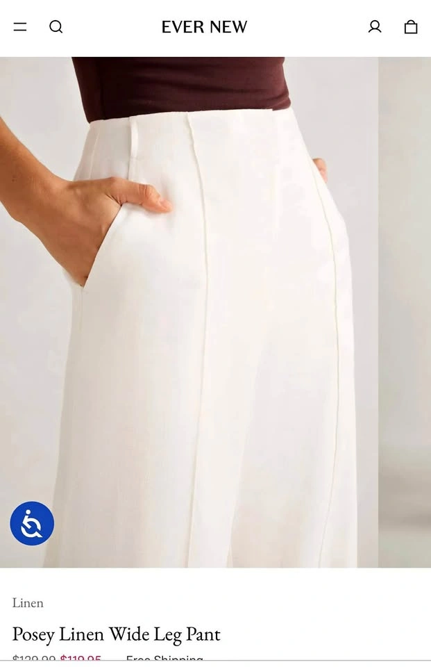 Ever new linen wide leg pants - brand new never worn