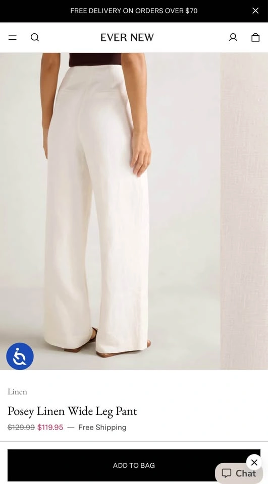 Ever new linen wide leg pants - brand new never worn - photo 2