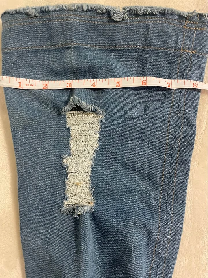 Women’s denim knee-high 5 inch heels - photo 3