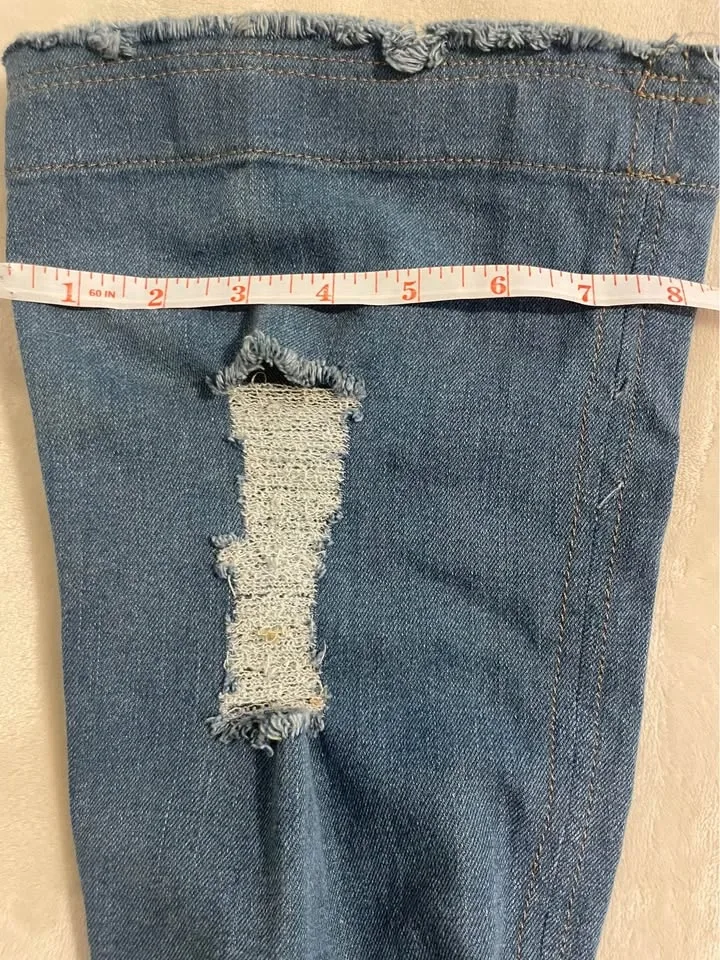 Women’s denim knee-high 5 inch heels - photo 3