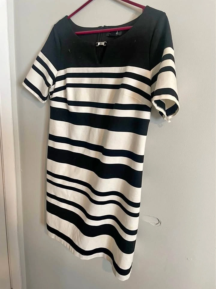 White House Black Market Striped Sheath Dress Size 12
