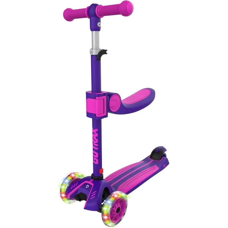 Gotrax KS3 3-Wheel Kids Scooter with Seat – LED Light-Up Wheels - photo 3