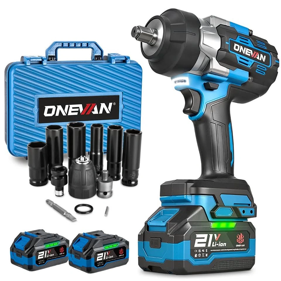 ONEVAN 1/2" Brushless Cordless Impact Wrench – 1200N·m High Torq