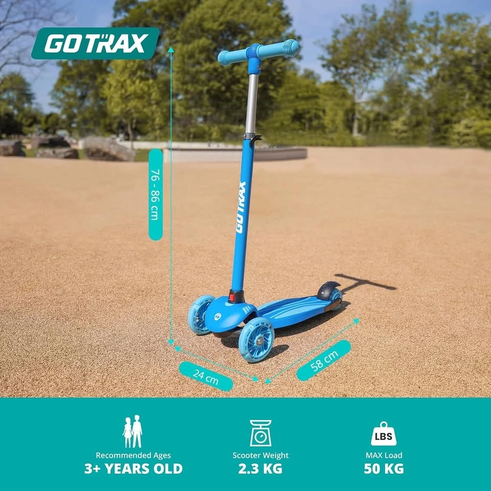 Gotrax KS1 3-Wheel Kids Kick Scooter – LED Light-Up Wheels - photo 2