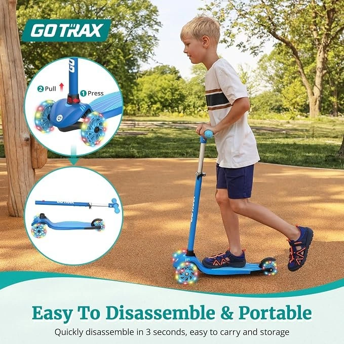 Gotrax KS1 3-Wheel Kids Kick Scooter – LED Light-Up Wheels - photo 5