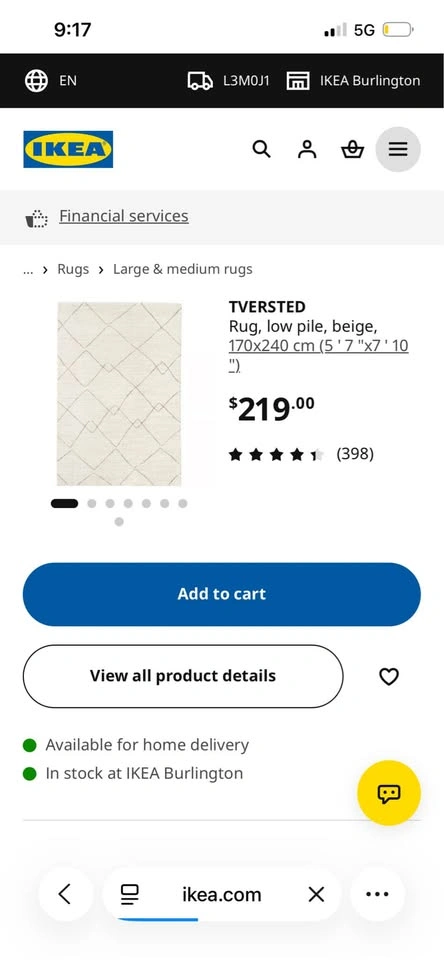 IKEA TVERSTED Rug - photo 5