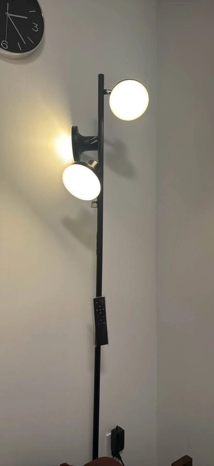 Black Dual Head Floor Lamp - photo 2
