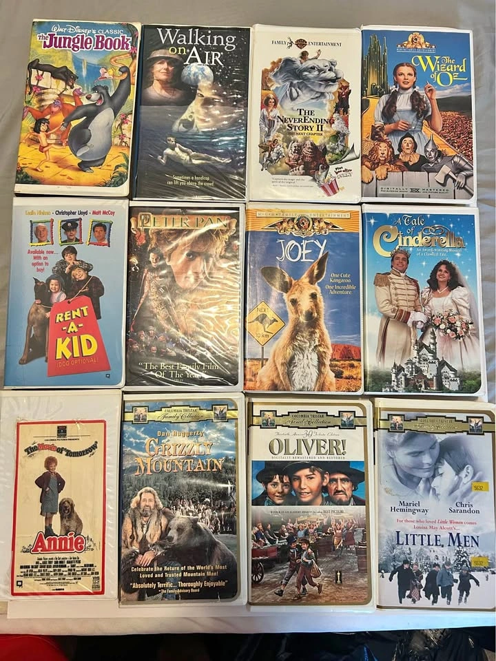 Lot of 34 Family Movie VHS Tapes