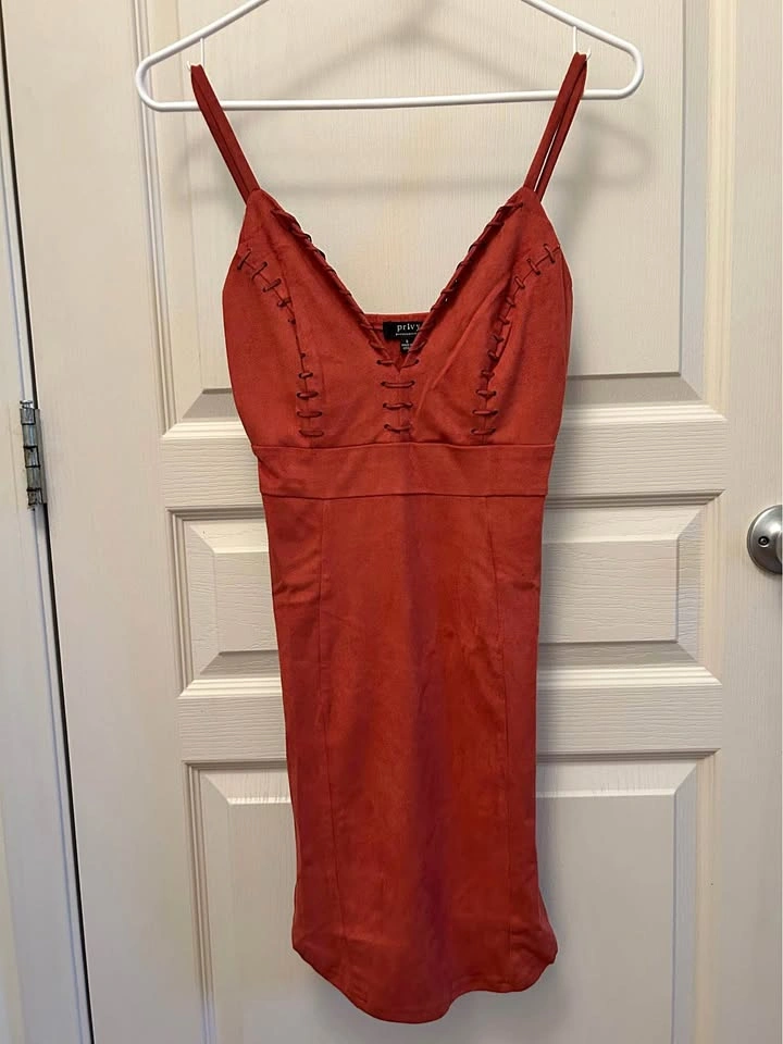 Terracotta Suede Dress