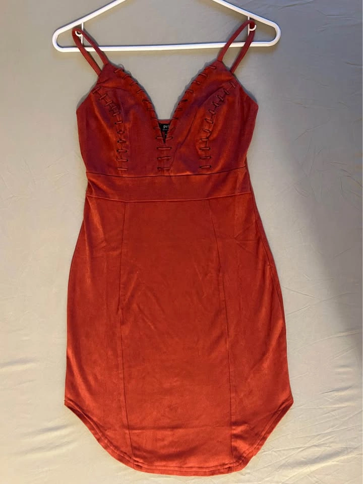 Terracotta Suede Dress - photo 2