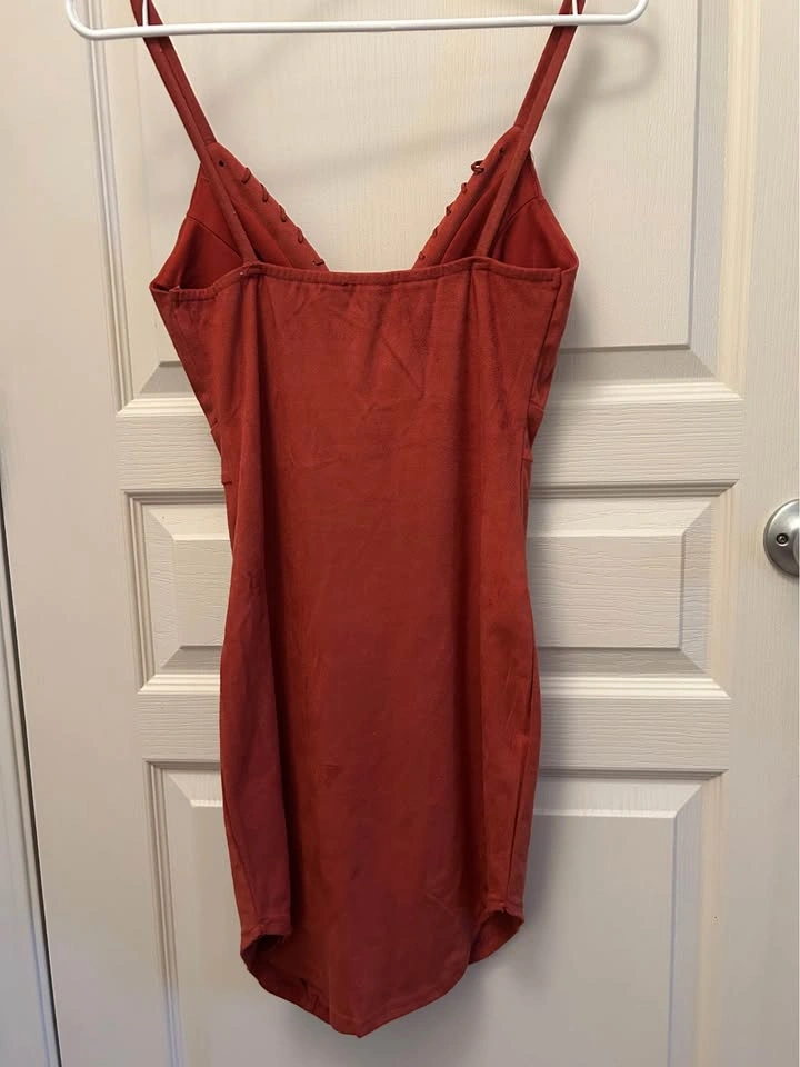 Terracotta Suede Dress - photo 3